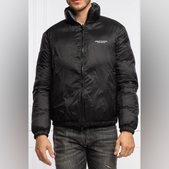 Armani Exchange Puffer Jacket Green Black Reversible 6KZBL3A ZNMKZ 02CA - Picture 16 of 16